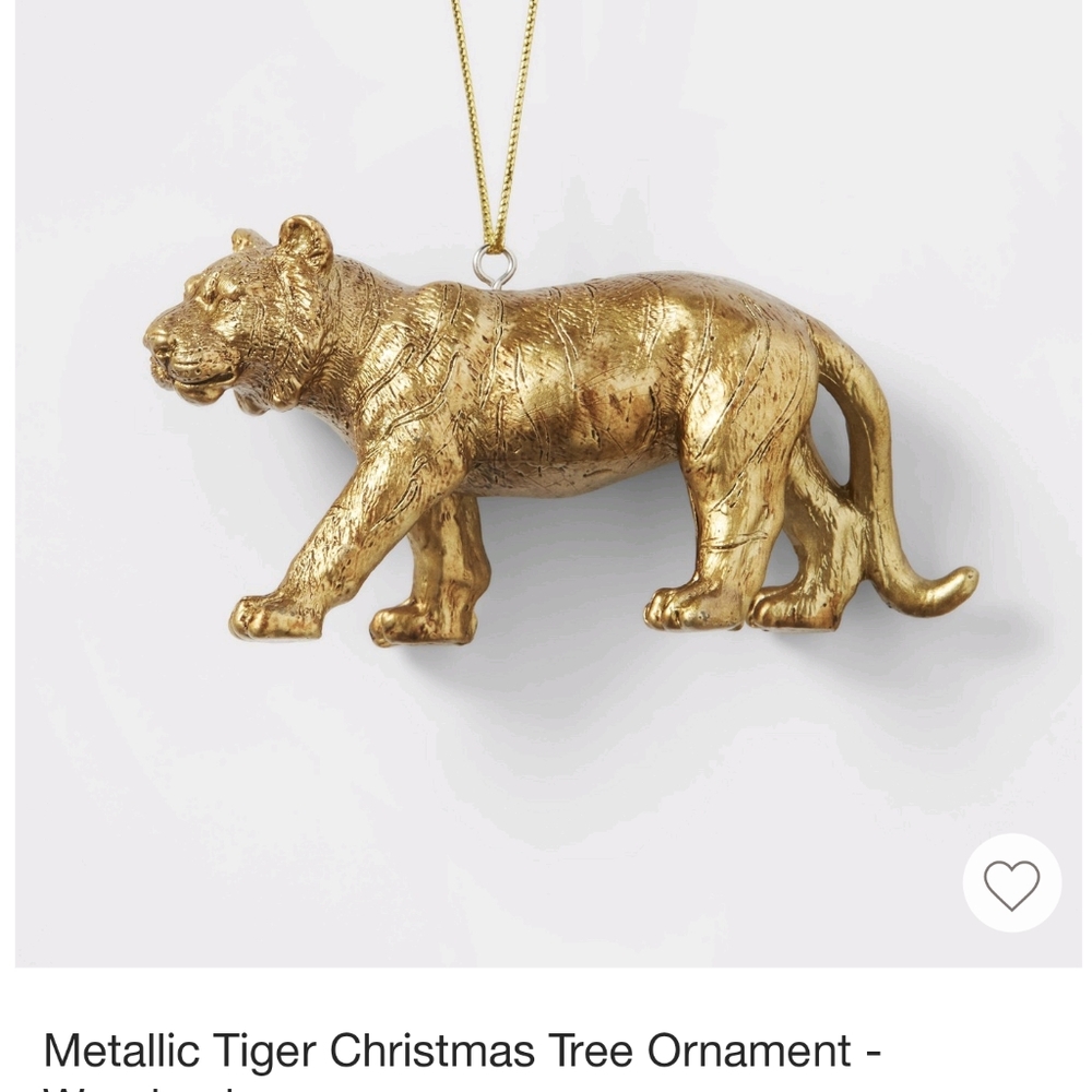 Gold tiger Christmas Ornament
